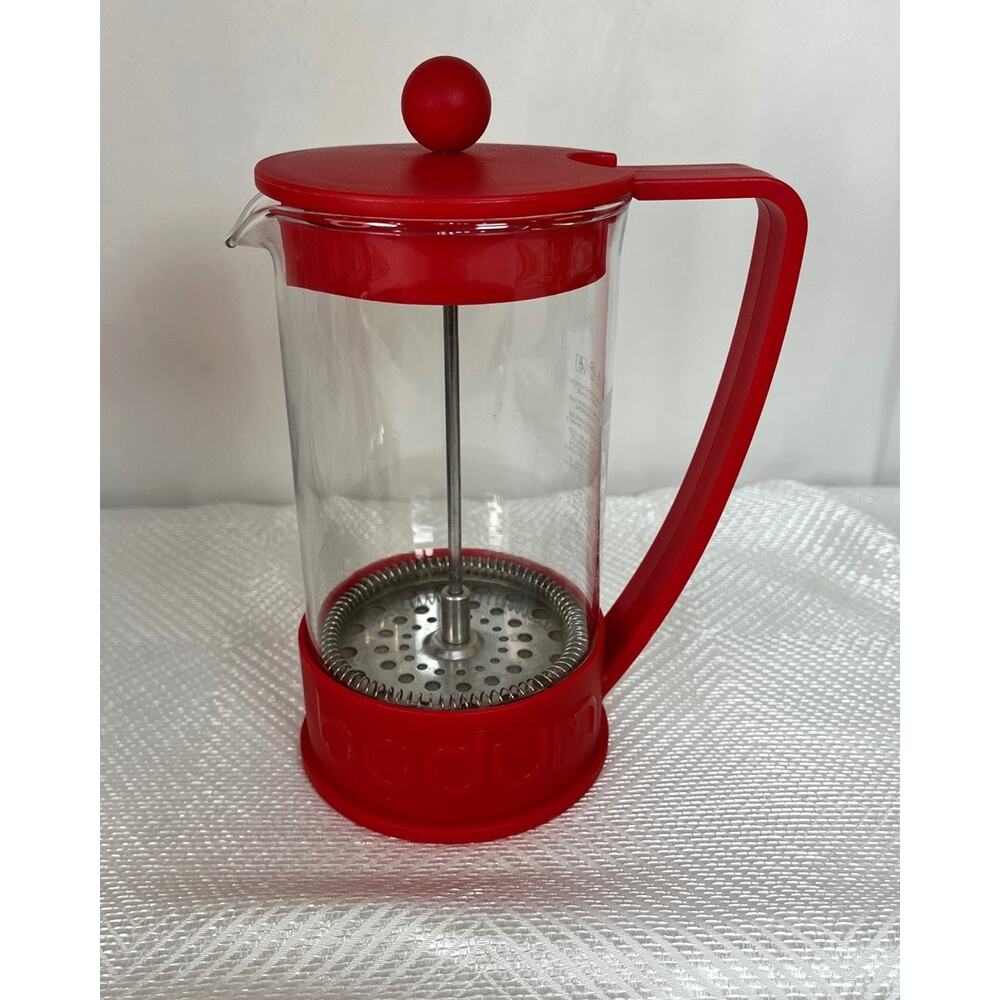 Bodum Brazil French Press Coffee Maker Red 34 Ounce 1 Liter Preowned